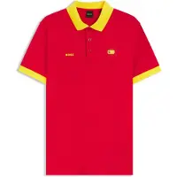BOSS para hombre. 50559263 Polo Paddy con detalles de bandera rojo (3XL), Casual, Algodón, Manga corta, outlet 2026.
