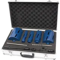 HBM juego de brocas diamantadas 38 / 52 / 65 / 117 / 127 mm 11 piezas
