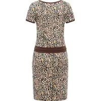 Ragwear Vestido de verano 'Baomi Zoo' ecru / marrón / marrón claro / negro