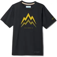 Columbia - Kid's Tech Trail Utility S/S Graphic Crew - Camiseta funcional size XL, negro