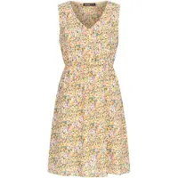 Cloud5ive Vestido ecru / amarillo oscuro / rosa / rojo carmesí