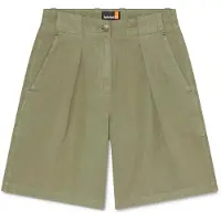 Timberland - Women's Cotton Linen Bermuda - Pantalones cortos size 25, oliva