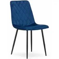 Leobert Sillón - - Turín - Terciopelo azul marino - 44,5 x 53 x 88,5 cm