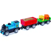 Hape Tren De Carga De Madera Con Luz A Pilas 29x5x3.50 Cm