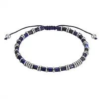 True Rebels Pulsera azul oscuro / plata