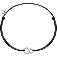 Glanzstücke Pulsera negro / plata