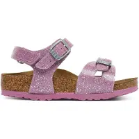 Birkenstock - Kid's Rio AS Birko-Flor Cosmic Sparkle - Sandalias size 34 - Narrow, fucsia/marrón