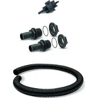 Prosperplast Accesorios : manguera de conexión para bidón de agua de lluvia ICANSET 8 (4 piezas), para conectar 2 bidones