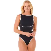 Rip Curl - Women's Mirage Fusion High Neck 1Pc - Traje de baño size M, negro
