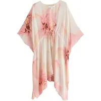 Next Vestido de playa marrón / rosa / pitaya / talco