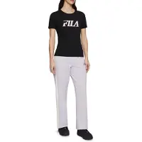 FILA Lier Slim Fit Tee Black Talla: XS | Camisetas de Seda Outlet | Mujer | Negro