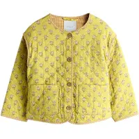 Next Chaqueta de entretiempo amarillo moteado / oliva / lila / lila