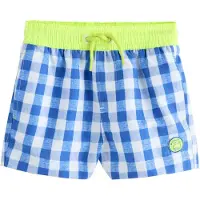 Next Bermudas azul oscuro / azul moteado / verde neón / blanco