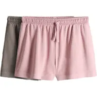 The Set Pantalón marrón oscuro / rosa