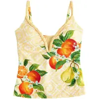 Ted Baker Top de tankini amarillo pastel / verde / naranja / blanco