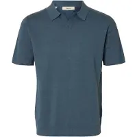 Selected Prenda De Manga Corta Camiseta De Polo De Punto Hombres Gris XXL