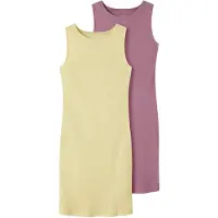 TWO SOON Vestido amarillo / lila