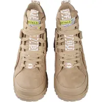 Buffalo Botines con cordones 'Aspha' beige / amarillo / blanco