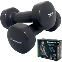 Schildkröt Fitness - Vinyl Hantel Set size 2 x 2 kg, gris