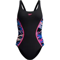 Speedo - Women's Hyperboom Splice Muscleback One Piece - Traje de baño size 40, negro