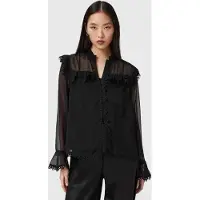 AllSaints Ciara Shirt Black Talla: 12 | Manga Larga Outlet | Mujer | Negro