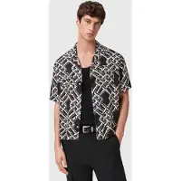 AllSaints Twined Ss Shirt Jet Black Talla: L | Camisas Casuales Outlet | Hombre | Negro