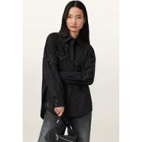 AllSaints Gemi Emb Shirt Black Talla: 6 | Camisas Outlet | Mujer | Negro
