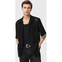 AllSaints Sylvan Ss Shirt Jet Black Talla: L | Camisas Casuales Outlet | Hombre | Negro