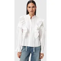 AllSaints Lulu Shirt Optic White Talla: 10 | Blusas Outlet | Mujer | Blanco
