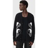 AllSaints Reflection Cardigan Black/chalk White Talla: M | Cárdigan Outlet | Hombre | Blanco