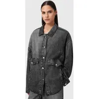 AllSaints Hettie Shacket Illusion Black Talla: M | Camisas Outlet | Mujer | Negro