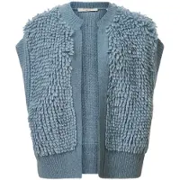 AllSaints Elias Gilet Slate Blue Talla: L | Chaquetas Outlet | Mujer | Azul