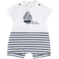 Chicco Pijama entero/body navy / blanco