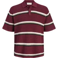 Jack & Jones Camiseta 'JORMaine' rosa / rojo vino / negro / blanco