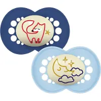 Mam Chupete Original Night Silk 2p Box V-6-16 Months