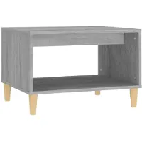 Syfax Mesa de centro madera contrachapada gris Sonoma 60x50x40 cm