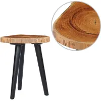 Syfax Mesa de centro de madera maciza de teca 40x45 cm