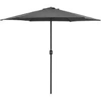 Syfax Sombrilla de jardín palo de aluminio gris antracita 270x246 cm
