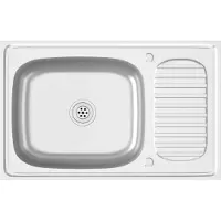 Syfax Fregadero de cocina con escurridor acero inox 800x500x155 mm