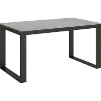 Itamoby Mesa extensible de 90x160/264 cm, modelo Tecno Evolution, color cemento gris antracita, estructura