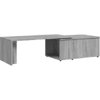 Syfax Mesa de centro de madera contrachapada gris Sonoma 150x50x35 cm
