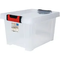 Eda Plastiques EDA 10443, Caja de almacenamiento CLiPSTOCK, 15 litros, polipropileno (PP), transparente