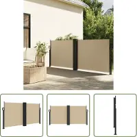 The Living Store Toldo enrollable "Living Store" en color beige, extensible, de 120 x 1200 cm