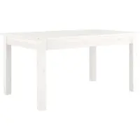 Syfax Mesa de centro de madera maciza de pino blanco 80x50x40 cm