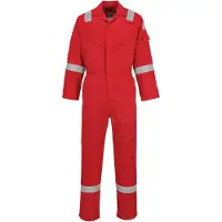 Portwest FR21: Mono de trabajo ligero, antistático, de 210 gramos, color rojo, talla XL