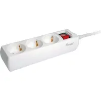 Equip 245551 Steckdosenleiste 3-fach Schuko 1,5m Kabel mit Schalter