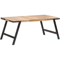 Syfax Mesa de comedor de madera maciza de mango 180x90x76 cm