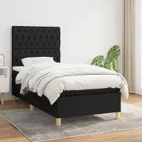 Prolenta Maison Exclusive: Base de cama con somier y colchón, color , 90x200 cm, material: textil