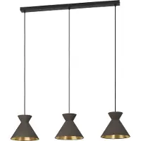 Eglo Nastasia, soporte flexible, color negro, latón, color cappuccino, negro, latón, tela, acero, negro, para interiores