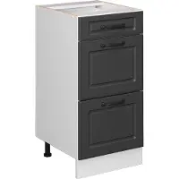 Vicco Mueble bajo de cocina R-Line Antracita casa de campo 40 cm con cajones, sin encimera, Model 37739